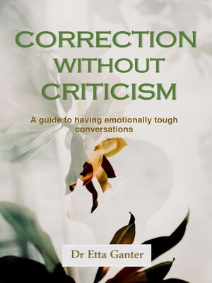 cover image of Correction without criticism